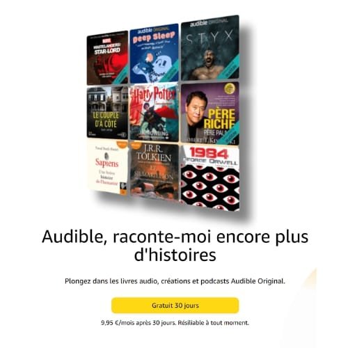 Offre Audible 30 jours