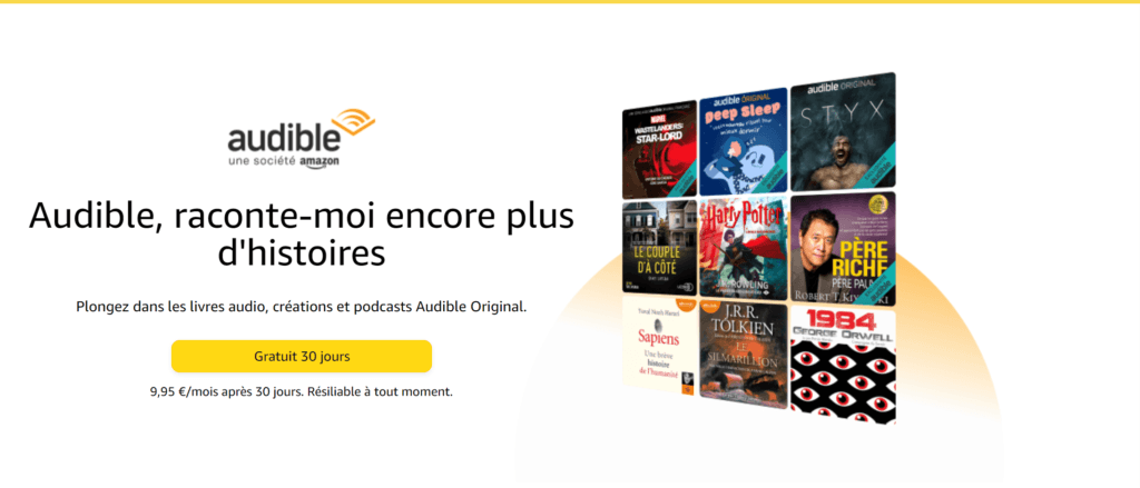 Offre Audible 30 jours