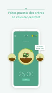 Applications pour limiter le temps d’écran: Forest démo