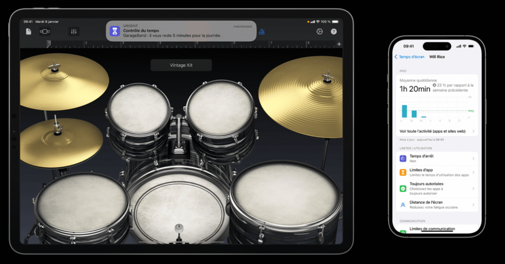 Application pour limiter le temps d'écran - Temps d'écran